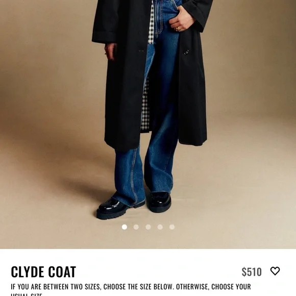 Black Trench Coat - Picture 1 of 5